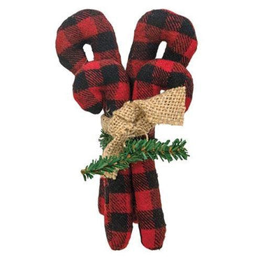4 Set Buffalo Check Candy Cane Bundle - The Fox Decor